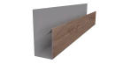 Планка П-образная Блок-хаус 30x30x2000 мм, Орех 3D