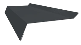 Планка примыкания в штробу 20x60x10 мм, 7011 железно-серый глянцевый