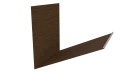 Планка примыкания верхняя к трубе фальц 250x210 мм, Дуб Сантана 3D