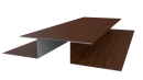 Планка стыковочная сложная 75x2000 мм, Золотой орех 3D