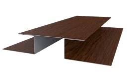 Планка стыковочная сложная 75x2000 мм, Золотой орех 3D