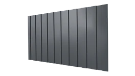 Профнастил С8 1200/1150x0,45 мм, 7011 железно-серый глянцевый