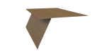 Планка карнизная фальц 130x80 мм, Орех 3D