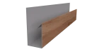 Планка П-образная Блок-хаус 30x30x2000 мм, Золотой орех 3D