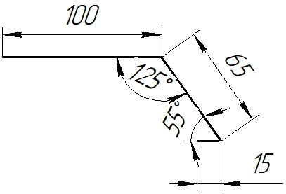Планка карнизная 100x65x2000 мм, 9003 сигнальный белый глянцевый