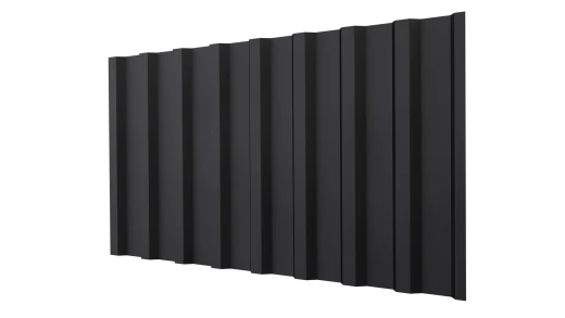Профнастил С20B 1150/1100x0,5 мм, 9005 черный янтарь матовый