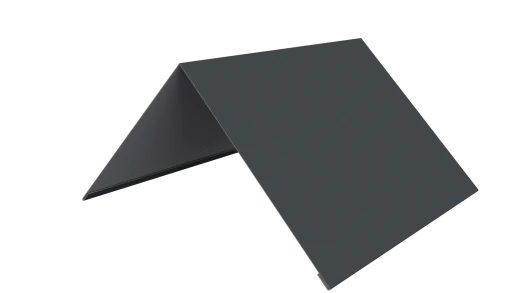 Конёк простой 150x150x2000 мм, 7011 железно-серый глянцевый