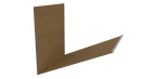 Планка примыкания верхняя к трубе фальц 250x210 мм, Орех 3D