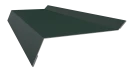 Планка примыкания в штробу 20x60x10 мм, 6005 зеленый мох матовый