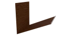 Планка примыкания верхняя к трубе фальц 250x210 мм, Золотой орех 3D