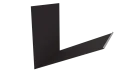 Планка примыкания верхняя к трубе фальц 250x210 мм, 8019 серо-коричневый матовый