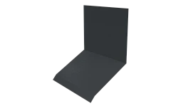 Планка примыкания верхняя к стене фальц 150x130x20 мм, 7011 железно-серый глянцевый