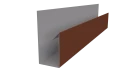 Планка П-образная Блок-хаус 30x30x2000 мм, 8004 медно-коричневый глянцевый