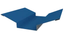 Планка ендовы верхняя 76x76x2000 мм, 5015 небесно-синий глянцевый