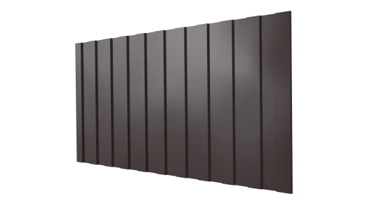 Профнастил С8 1200/1150x0,4 мм, 8017 шоколадно-коричневый глянцевый