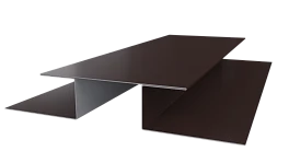 Планка стыковочная сложная Блок-хаус 110x2000 мм, 8017 шоколадно-коричневый глянцевый