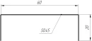 Декоративная накладка 20x60x20 мм, Дикий камень