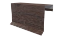 Планка торцевая фальц 65x97 мм, Морёный дуб 3D