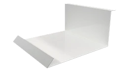 Планка примыкания нижняя 100x200x2000 мм, 9003 сигнальный белый глянцевый