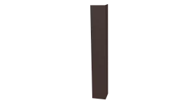 Планка угла наружного 30x30x2000 мм, 8017 шоколадно-коричневый матовый