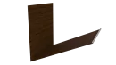 Планка примыкания верхняя к трубе фальц 250x210 мм, Дуб Локарно 3D