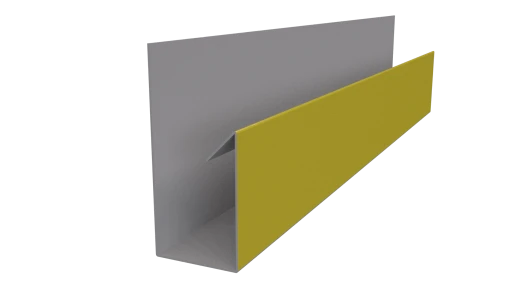 Планка П-образная Блок-хаус 30x30x2000 мм, 1018 цинково-желтый глянцевый
