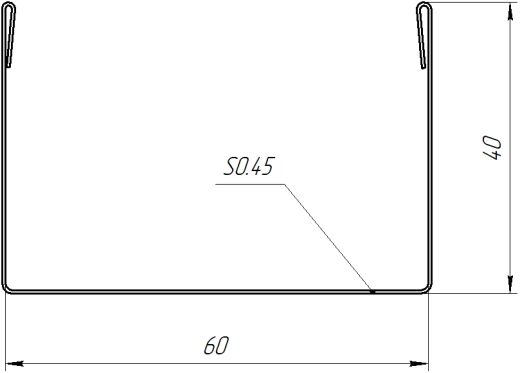Стойка 40x60x40 мм, 6002 лиственно-зеленый глянцевый