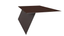 Планка карнизная фальц 130x80 мм, Золотистый дуб 3D