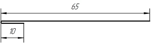 Планка завершающая 65x2000 мм, 6005 зеленый мох матовый