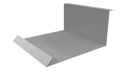 Планка примыкания нижняя 100x200x2000 мм, 9006 бело-алюминиевый глянцевый