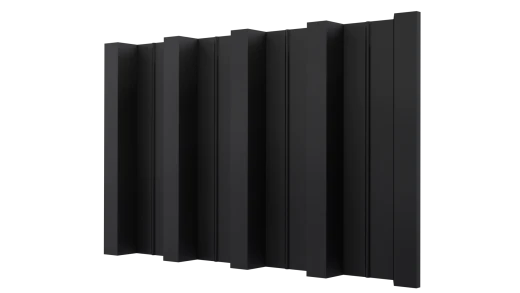 Профнастил Н60 902/845x0,5 мм, 9005 черный янтарь матовый