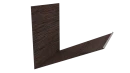 Планка примыкания верхняя к трубе фальц 250x210 мм, Морёный дуб 3D