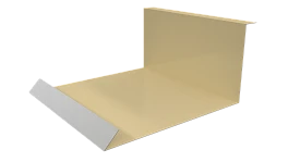 Планка примыкания нижняя 100x200x2000 мм, 1014 слоновая кость глянцевый