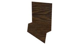 Планка стартовая фальц 135x30x55 мм, Дуб Локарно 3D