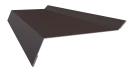 Планка примыкания в штробу 20x60x10 мм, 8017 шоколадно-коричневый PUR Pruf