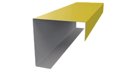 Декоративная накладка угловая 20x60x60x20 мм, 1018 цинково-желтый глянцевый