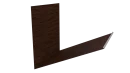 Планка примыкания верхняя к трубе фальц 250x210 мм, Античный дуб 3D