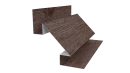 Планка угла внутреннего сложная Блок-хаус 110x2000 мм, Морёный дуб 3D