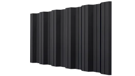 Профнастил НС35 1060/1000x0,5 мм, 9005 черный янтарь матовый