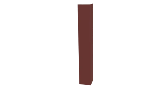 Планка угла наружного 50x50x2000 мм, 3009 оксид красный глянцевый