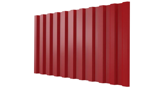 Профнастил С21 1051/1000x0,65 мм, 3020 транспортный красный глянцевый