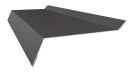 Планка примыкания в штробу 20x60x10 мм, Картэн тёмный