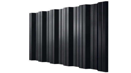 Профнастил НС35 1060/1000x0,7 мм, 9005 черный янтарь глянцевый