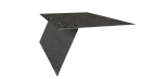 Планка карнизная фальц 130x80 мм, Дуб Винтаж 3D