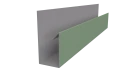 Планка П-образная Блок-хаус 30x30x2000 мм, 6019 бело-зеленый глянцевый
