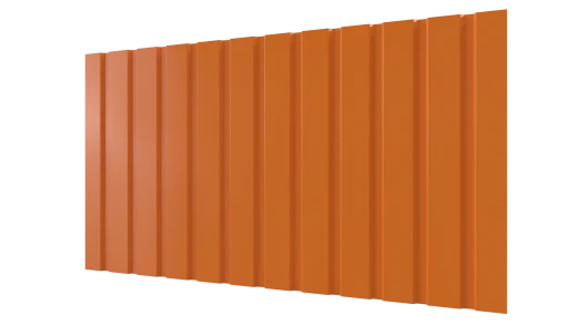 Профнастил С10 1155/1100x0,45 мм, 2011 насыщенный оранжевый глянцевый