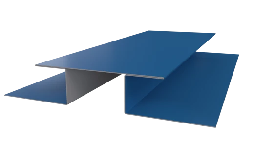 Планка стыковочная сложная Блок-хаус 110x2000 мм, 5015 небесно-синий глянцевый