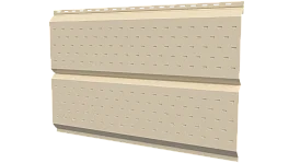 Софит Л-брус перфорированный 264/241x0,45 мм, 1015 св. слоновая кость глянцевый