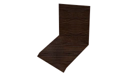 Планка примыкания верхняя к стене фальц 150x130x20 мм, Античный дуб 3D