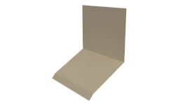 Планка примыкания верхняя к стене фальц 150x130x20 мм, 1015 св. слоновая кость глянцевый